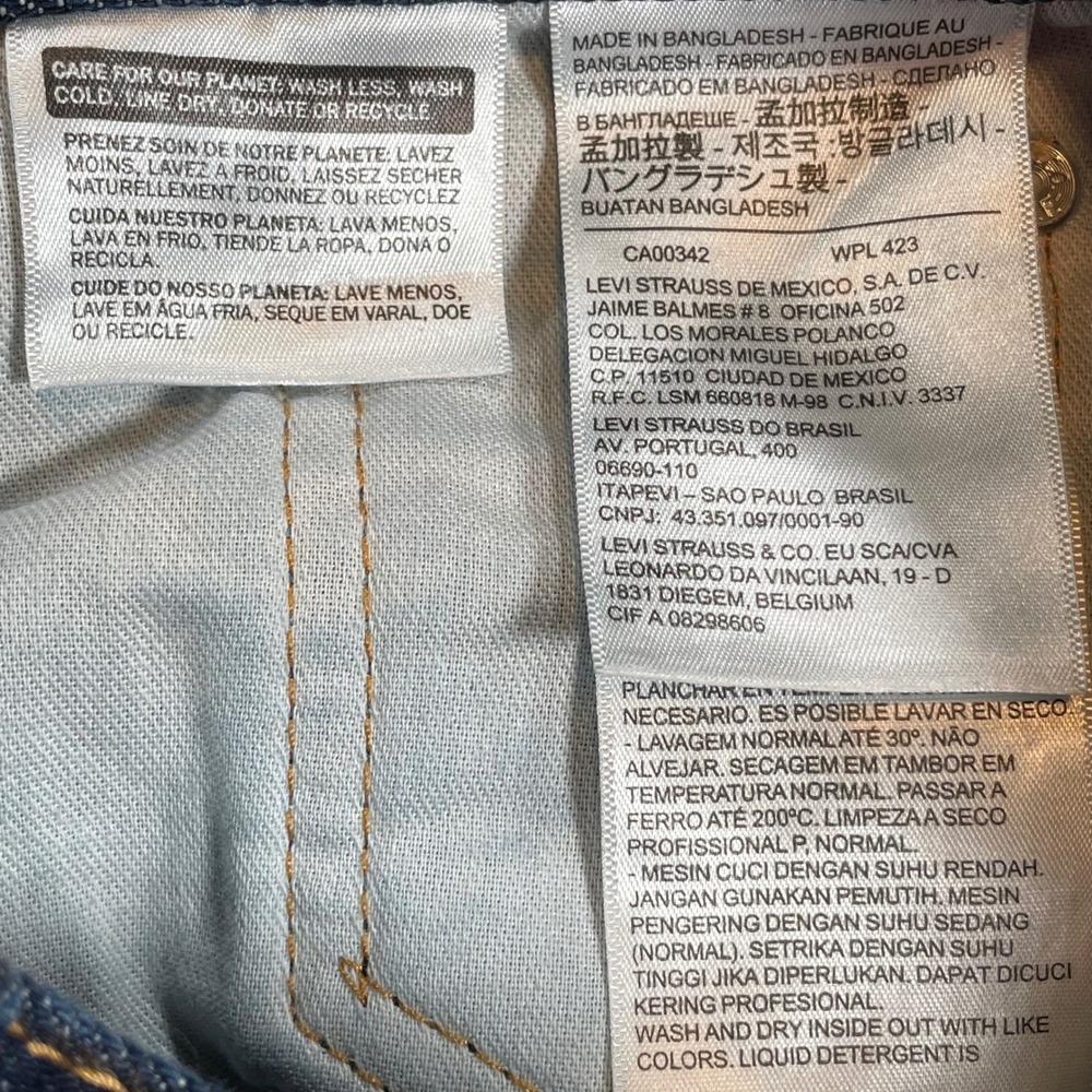 Levis 505 Regular Fit Straight Leg Jeans Mens 30x30 Dark‎ Indigo Blue Denim - Picture 7 of 7